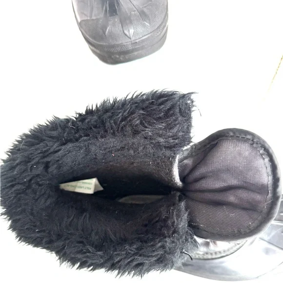 Sorel Black Insulated Boots Size 7 Lace Up Rubber Sole Winter Waterproof Snow - Picture 5 of 7